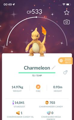 Shiny Charmeleon 2020 Trade (Guaranteed Lucky) - Pokemon GO Trade