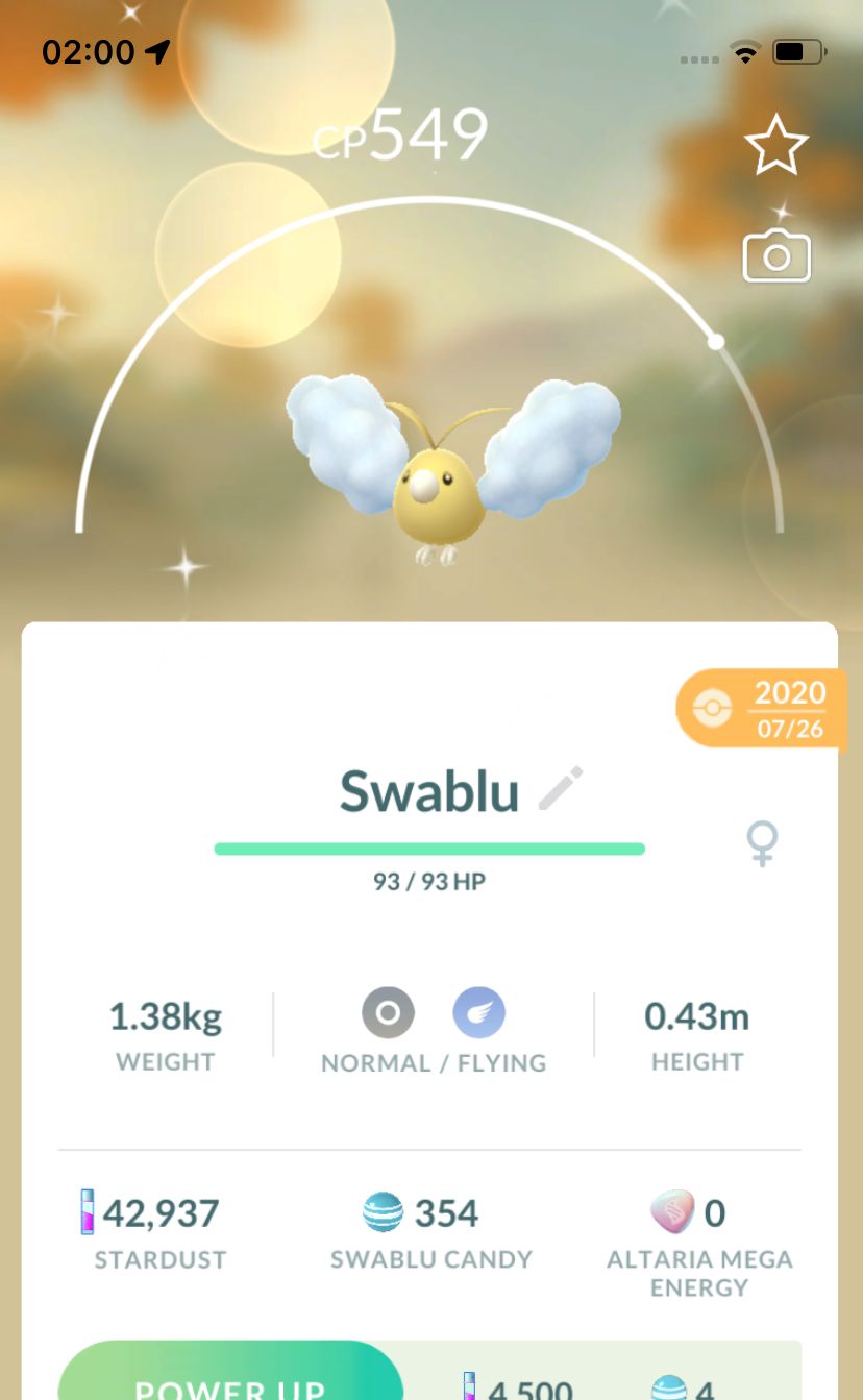Shiny Swablu 2020 Trade (Guaranteed Lucky) - Pokemon GO Trade