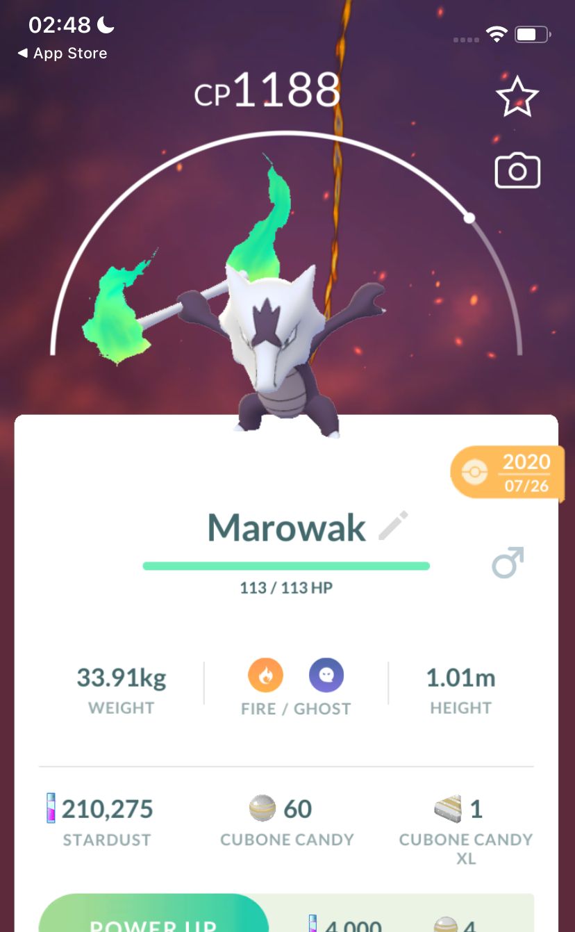 Alolan Marowak 2020 (Guaranteed Lucky) - Pokemon GO Trade
