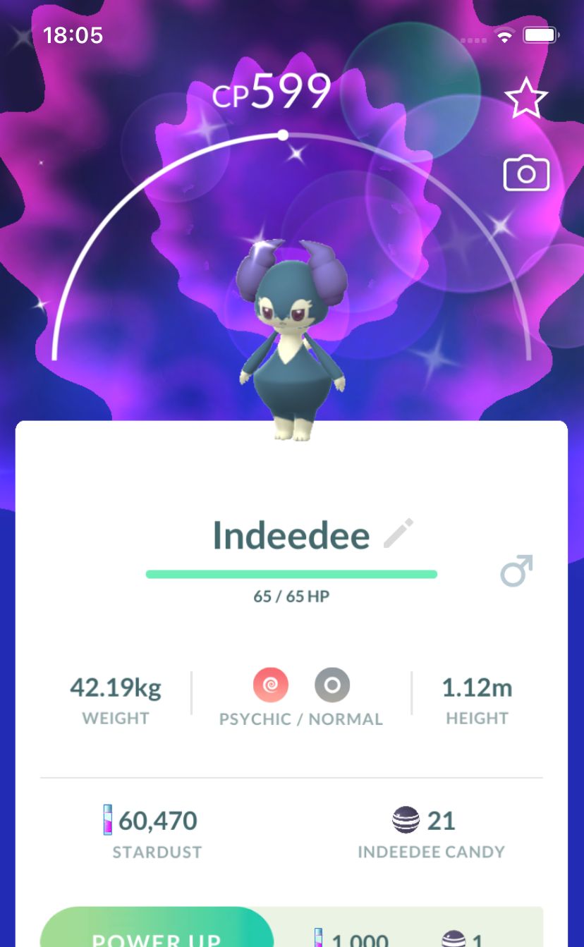 Shiny Indeedee (Male) Trade - Pokemon GO Trade