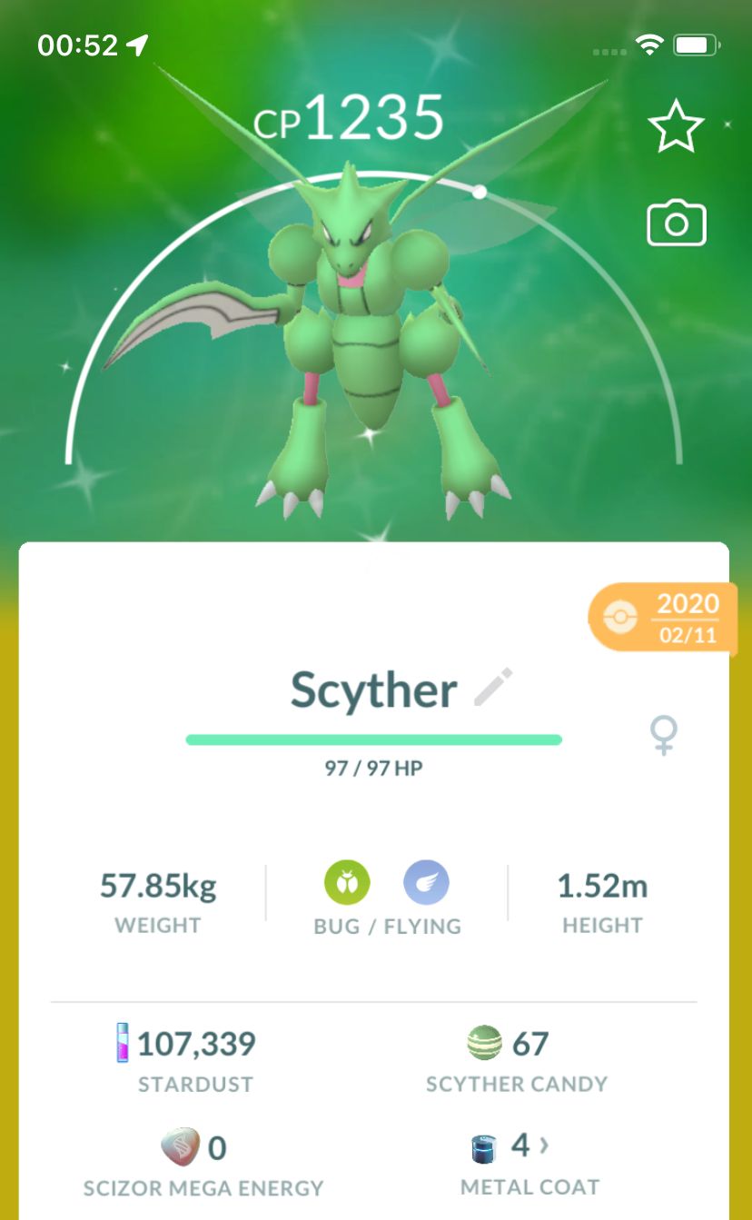 Shiny Scyther 2020 Trade (Guaranteed Lucky) - Pokemon GO Trade