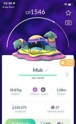 Alolan Muk 2020 (Guaranteed Lucky) - Pokemon GO Trade