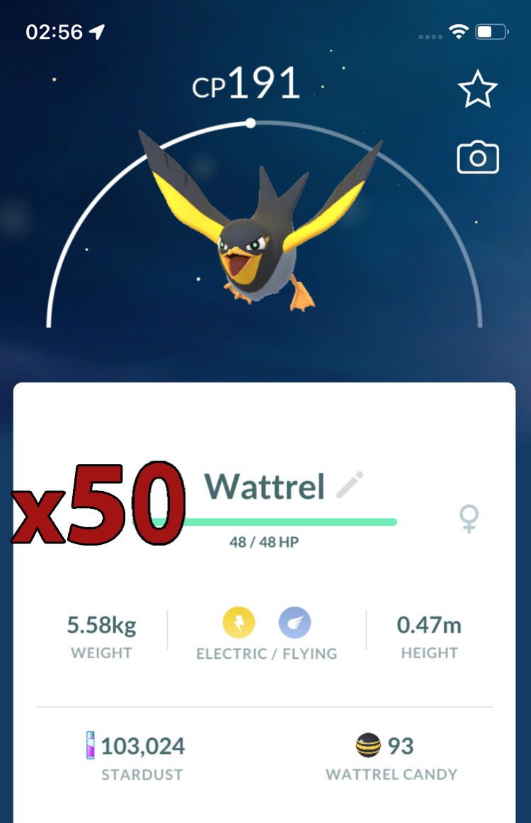 Wattrel Trades [x50] - Pokemon GO Trade Service