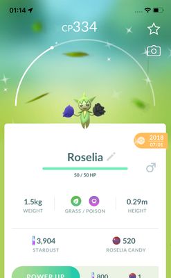 Shiny Roselia 2018 Trade (Guaranteed Lucky) - Pokemon GO Trade