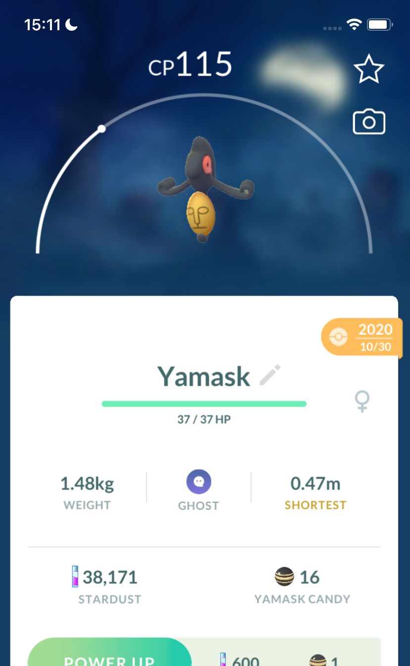 Yamask 2020 (Guaranteed Lucky) - Pokemon GO Trade Service