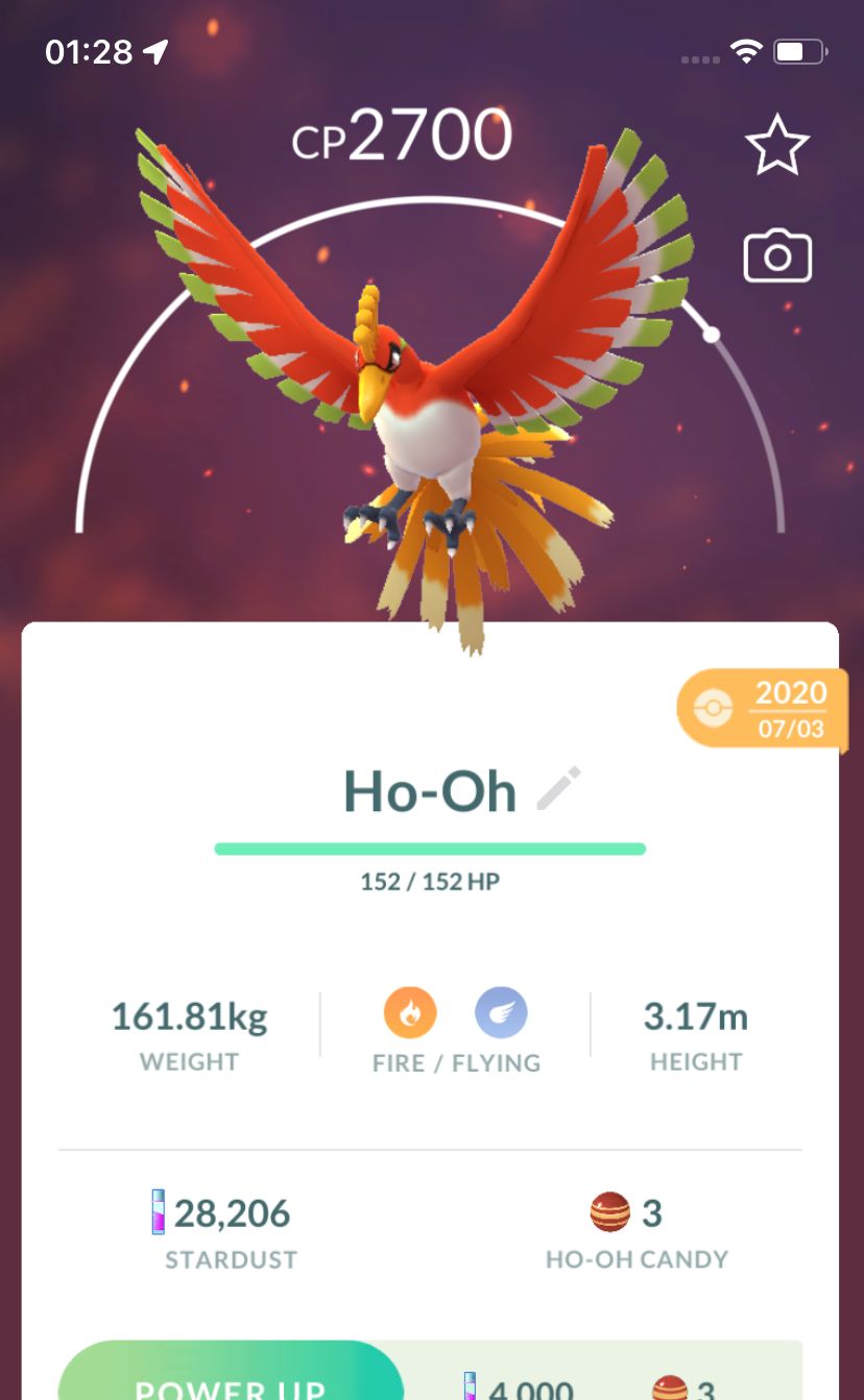 Ho-Oh 2020 Trade (Guaranteed Lucky) - Pokemon GO Trade