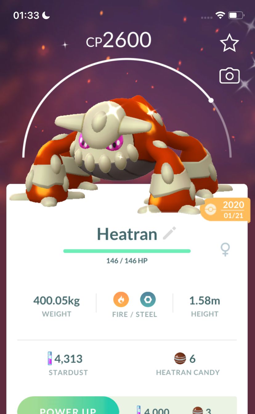 Shiny Heatran 2020 Trade (Guaranteed Lucky) - Pokemon GO Trade