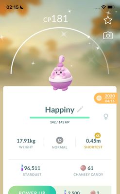 Shiny Happiny 2020 Trade (Guaranteed Lucky) - Pokemon GO Trade