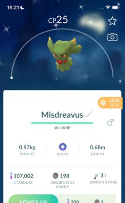 Shiny Misdreavus 2020 Trade (Guaranteed Lucky) - Pokemon GO Trade