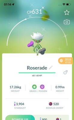 Shiny Roserade 2018 Trade (Guaranteed Lucky) - Pokemon GO Trade