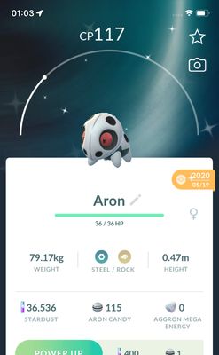 Shiny Aron 2020 Trade (Guaranteed Lucky) - Pokemon GO Trade