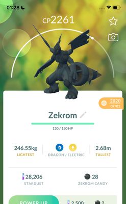 Zekrom 2020 Trade (Guaranteed Lucky) - Pokemon GO Trade