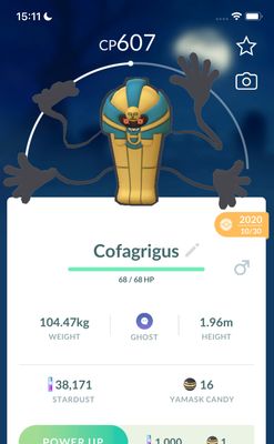 Cofagrigus 2020 (Guaranteed Lucky) - Pokemon GO Trade Service