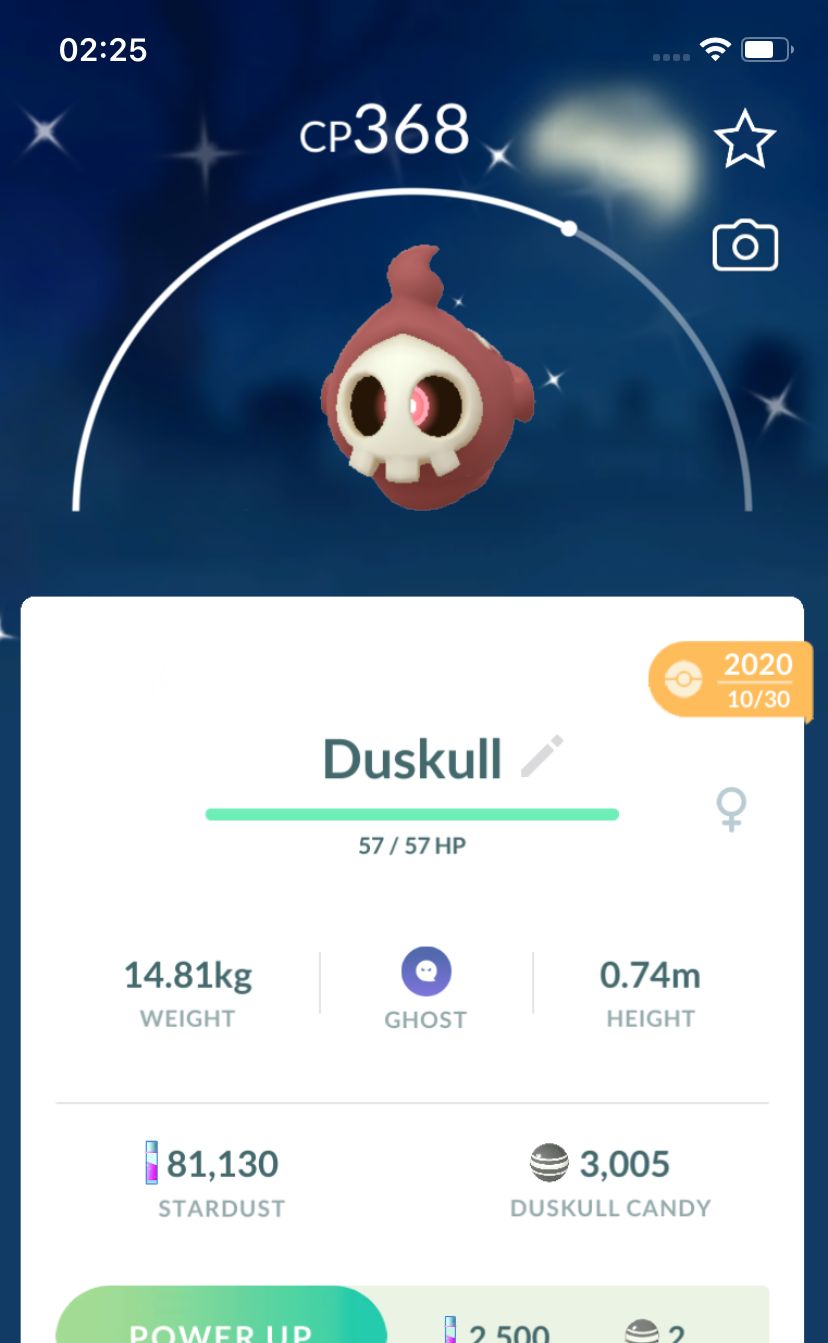 Shiny Duskull 2020 Trade (Guaranteed Lucky) - Pokemon GO Trade