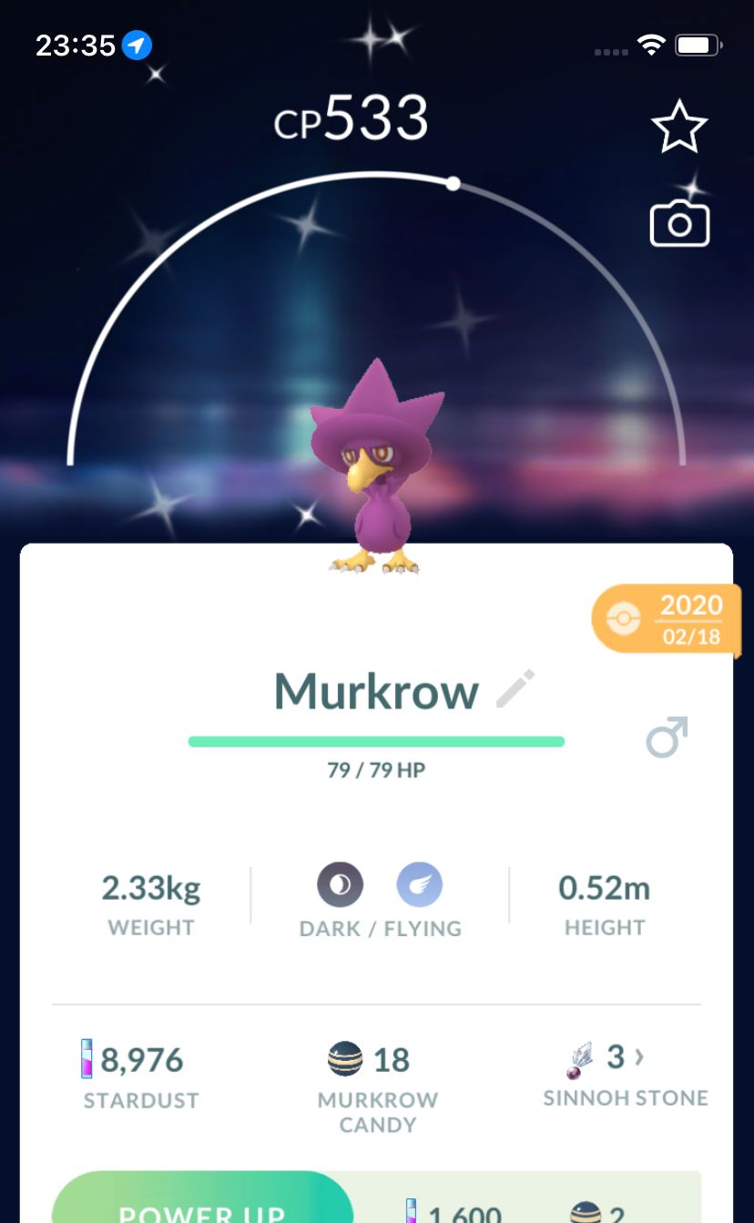 Shiny Murkrow 2020 Trade (Guaranteed Lucky) - Pokemon GO Trade
