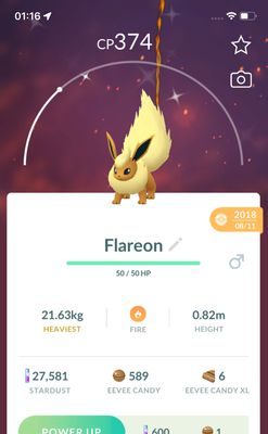 Shiny Flareon 2018 Trade (Guaranteed Lucky) - Pokemon GO Trade