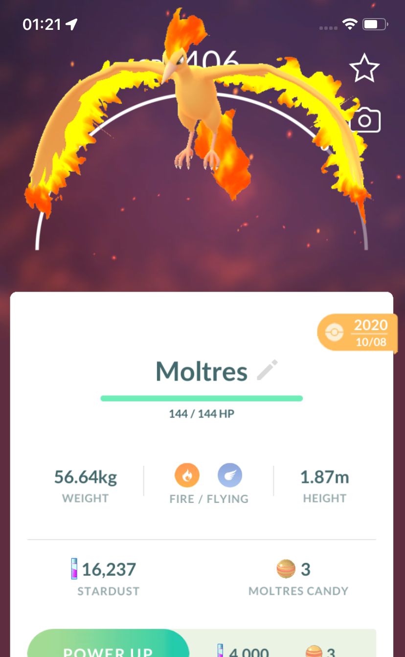 Moltres 2020 Trade (Guaranteed Lucky) - Pokemon GO Trade