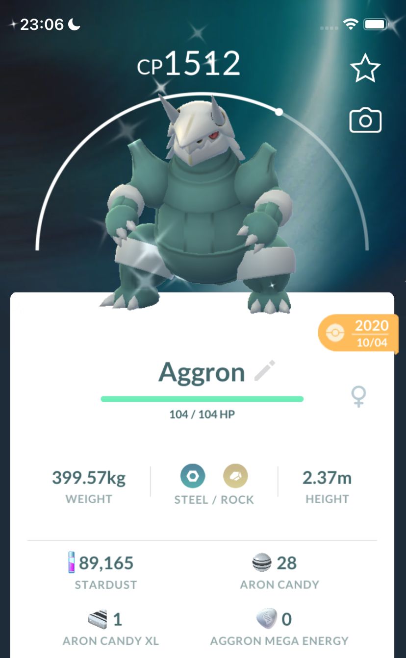 Shiny Aggron 2020 Trade (Guaranteed Lucky) - Pokemon GO Trade