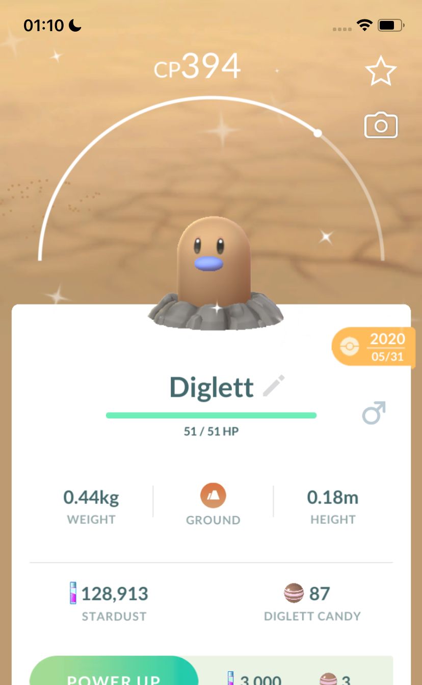Shiny Diglett 2020 Trade (Guaranteed Lucky) - Pokemon GO Trade