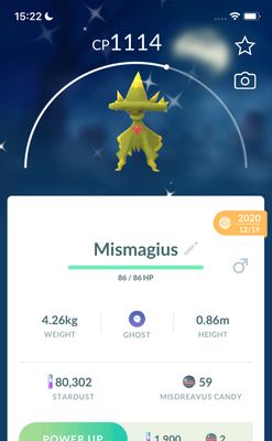 Shiny Mismagius 2020 Trade (Guaranteed Lucky) - Pokemon GO Trade