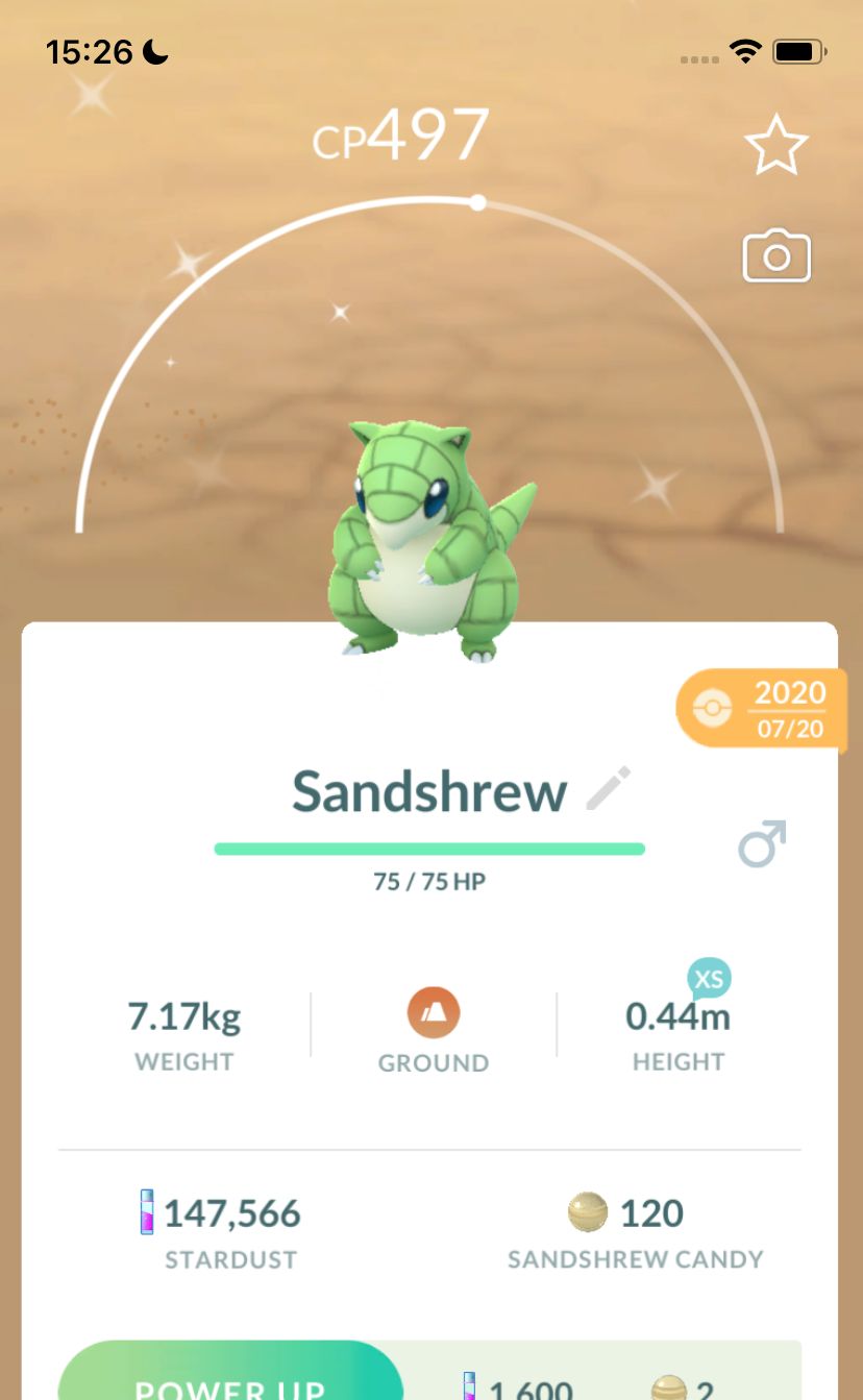 Shiny Sandshrew 2020 Trade (Guaranteed Lucky) - Pokemon GO Trade