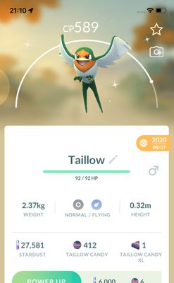 Shiny Taillow 2020 Trade (Guaranteed Lucky) - Pokemon GO Trade