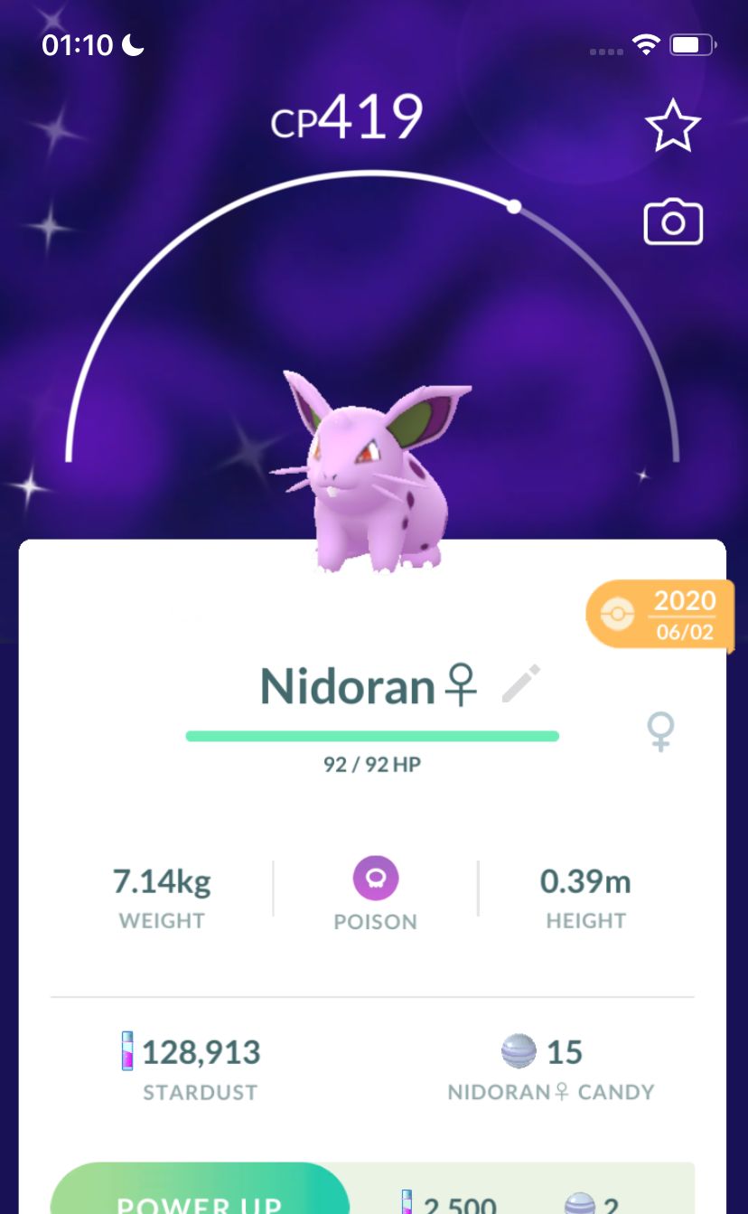 Shiny Nidoran Female 2020 Trade (Guaranteed Lucky) - Pokemon GO Trade
