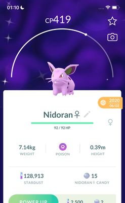 Shiny Nidoran Female 2020 Trade (Guaranteed Lucky) - Pokemon GO Trade