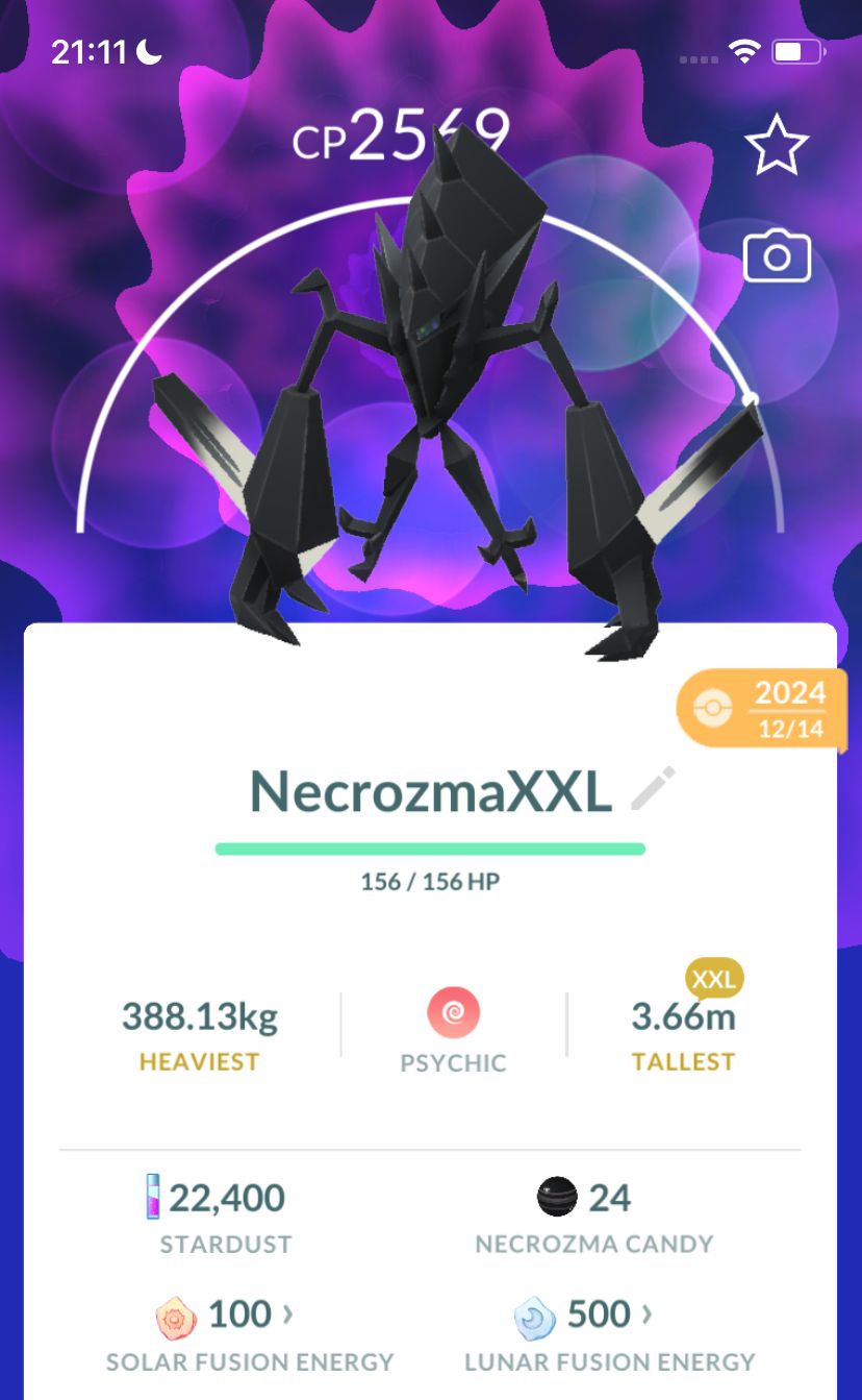 Necrozma (XXL Height) Trade - Pokemon GO Trade