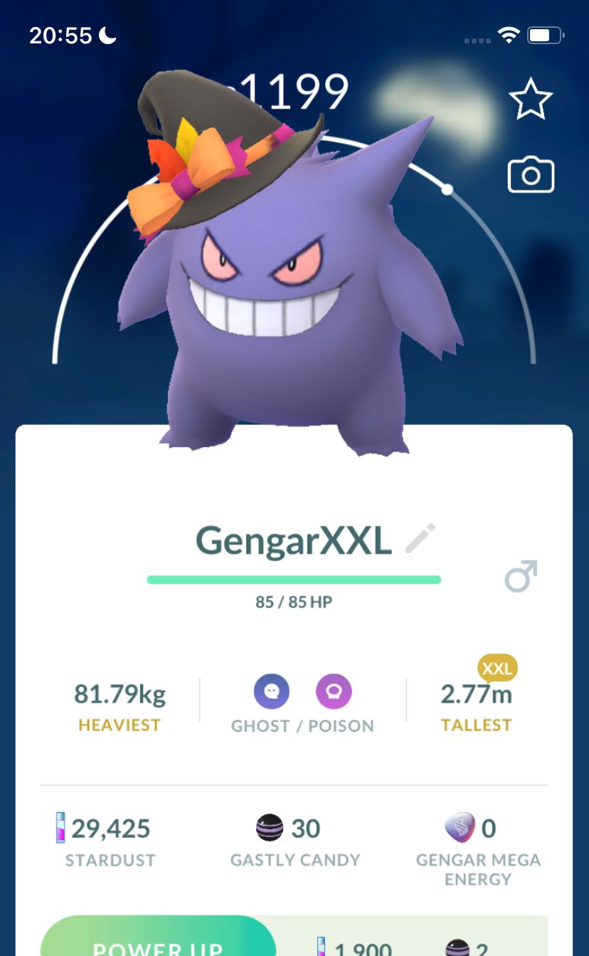 Gengar Spooky Hat (XXL Height) - Pokemon GO Trade Service