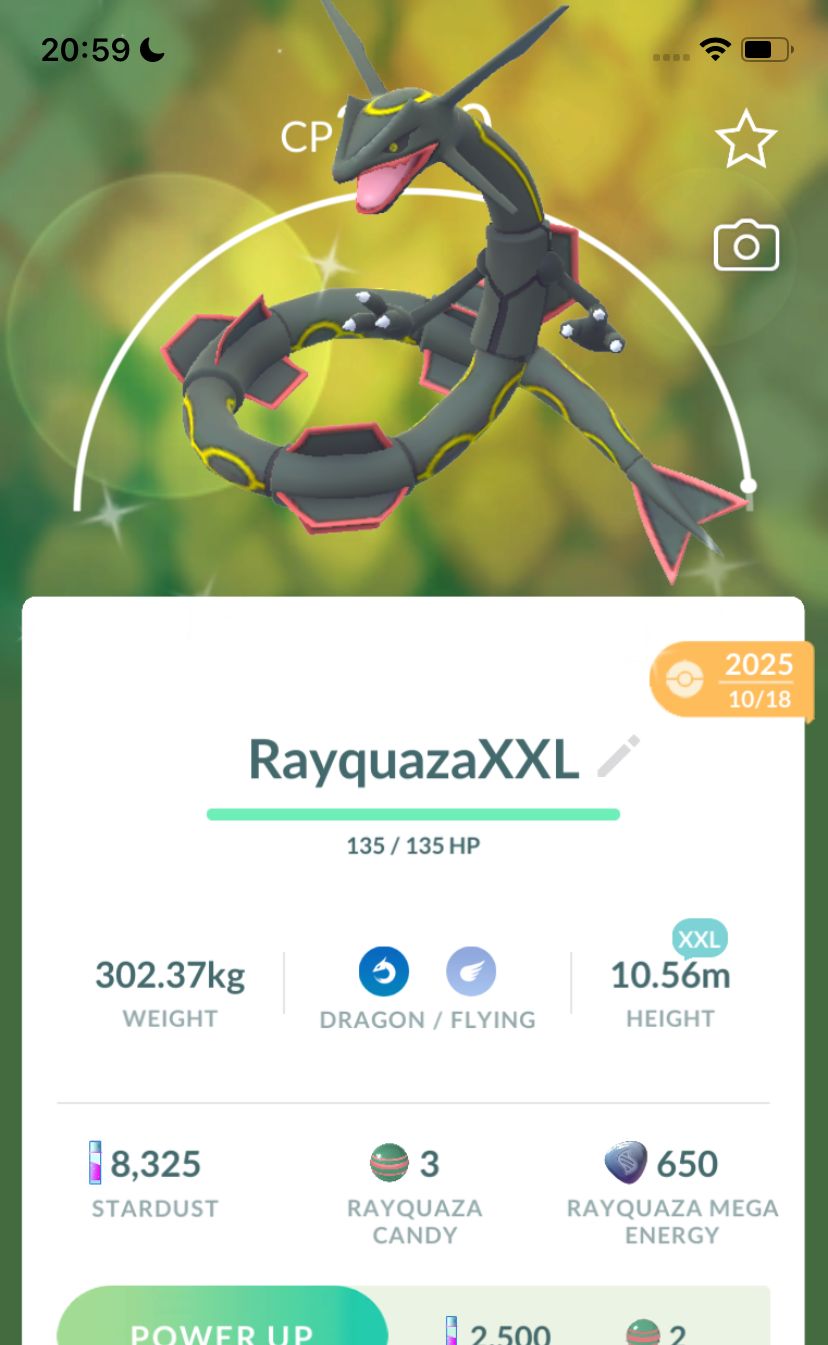 Shiny Rayquaza (XXL Height) - Pokemon GO Trade