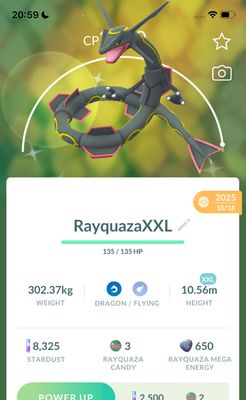 Shiny Rayquaza (XXL Height) - Pokemon GO Trade