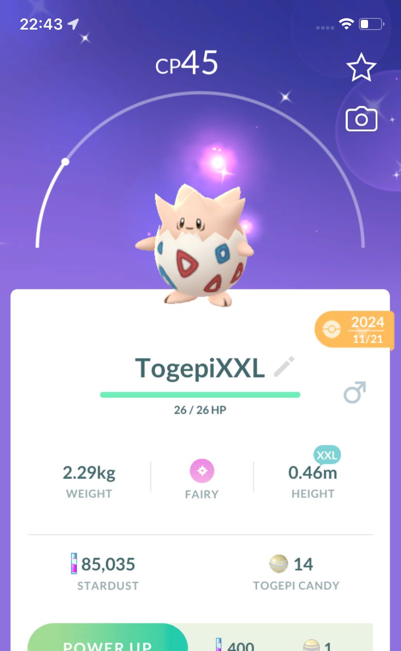 Shiny Togepi (XXL Height) - Pokemon GO Trade