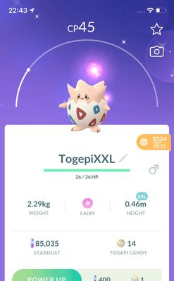 Shiny Togepi (XXL Height) - Pokemon GO Trade