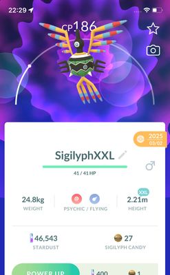 Sigilyph (XXL Height) - Pokemon GO Trade Service
