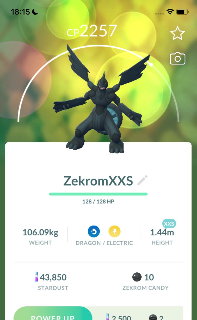 Zekrom (XXS Height) Trade - Pokemon GO Trade