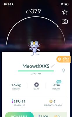 Alolan Meowth (XXS Height) - Pokemon GO Trade Service