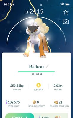 Shiny Raikou (Purified) - Pokemon GO Trade