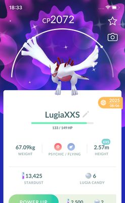 Shiny Lugia (XXS Height) - Pokemon GO Trade