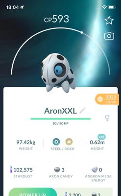 Aron (XXL Height) - Pokemon GO Trade Service