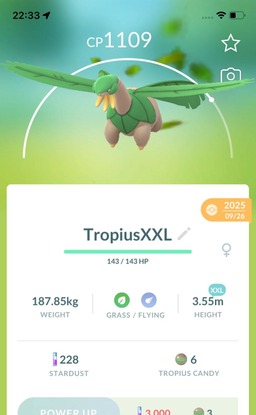 Tropius (XXL Height) - Pokemon GO Trade Service