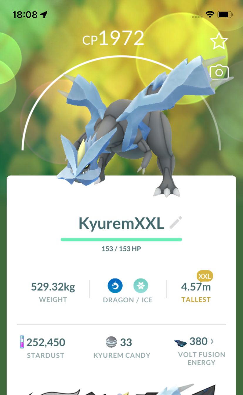 Kyurem (XXL Height) Trade - Pokemon GO Trade