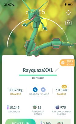 Rayquaza (XXL Height) Trade - Pokemon GO Trade