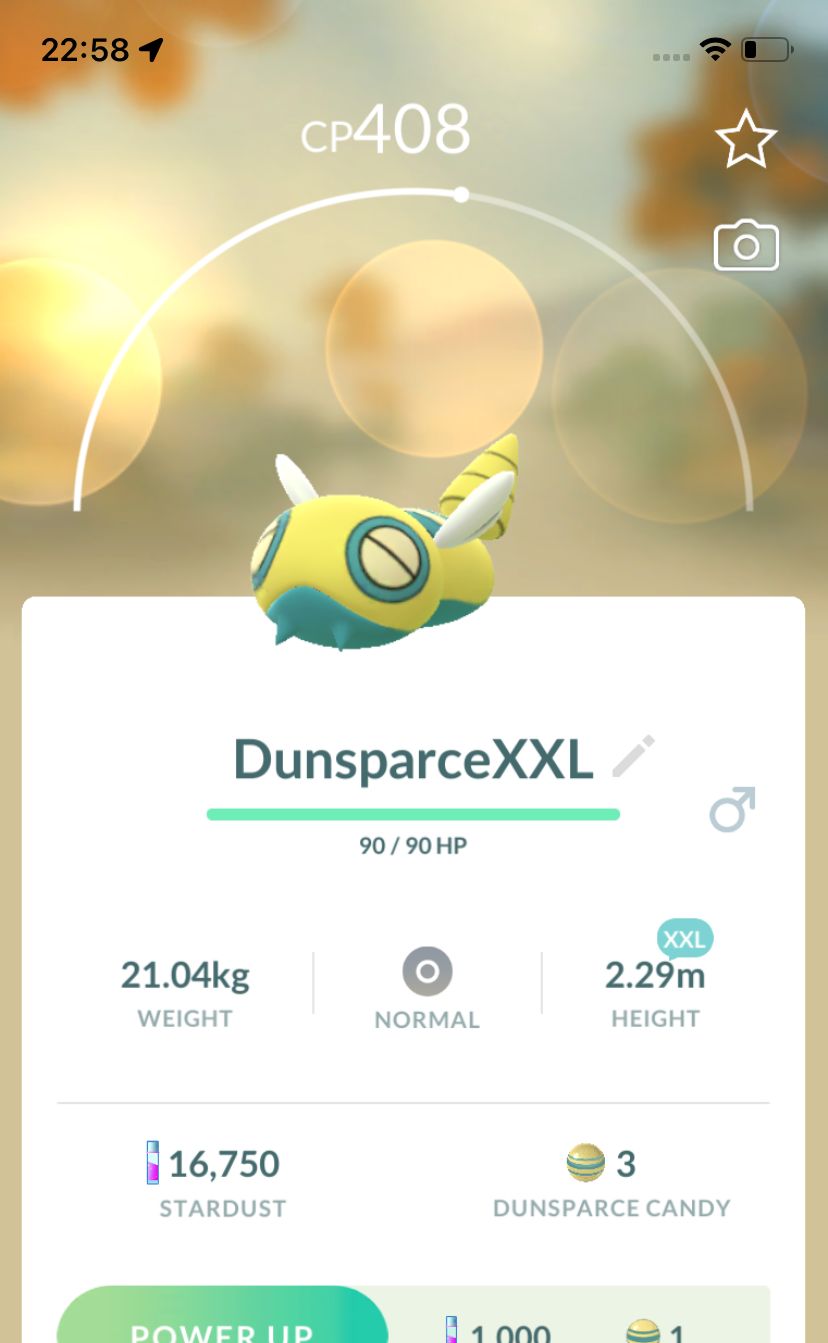 Dunsparce (XXL Height) - Pokemon GO Trade Service