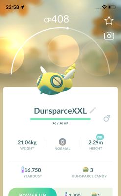 Dunsparce (XXL Height) - Pokemon GO Trade Service