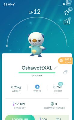 Oshawott (XXL Height) - Pokemon GO Trade Service