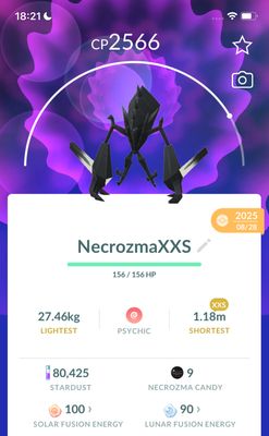 Necrozma (XXS Height) Trade - Pokemon GO Trade