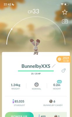 Bunnelby (XXS Height) - Pokemon GO Trade Service
