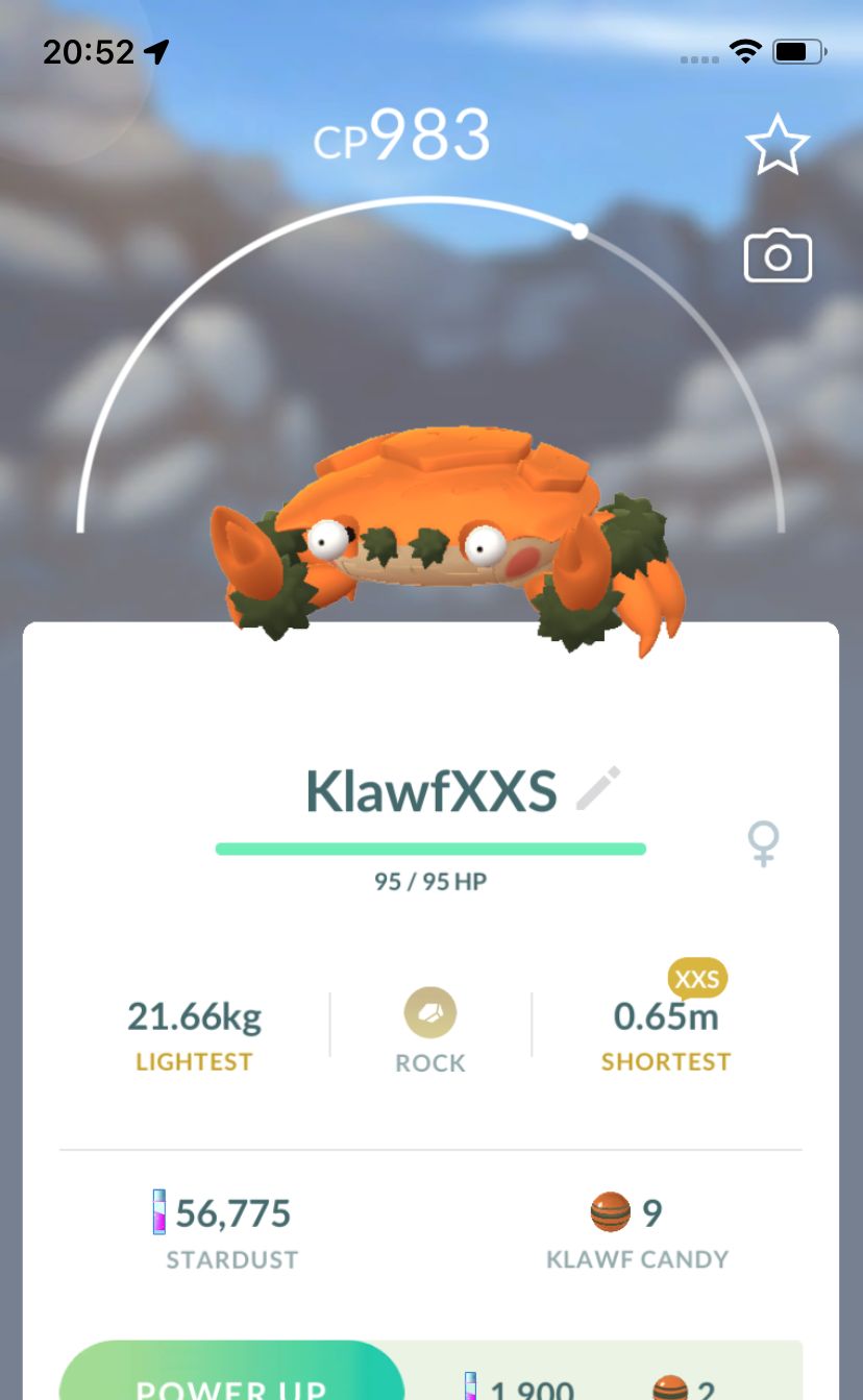 Klawf (XXS Height) - Pokemon GO Trade Service