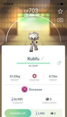 Kubfu Dynamax Lv15 (Unregistered Trade) - Pokemon GO Trade Service